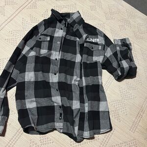 Target, Men’s black and White button up.